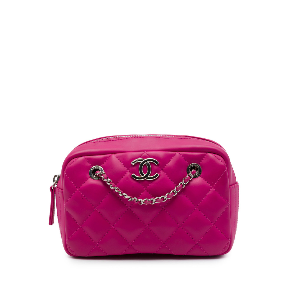 Pre-Loved Chanel Small CC Quilted Rubberized Lambskin Coco Rain Camera Bag